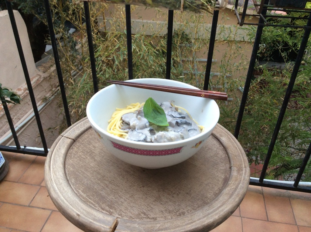 Curry vert coco champignons