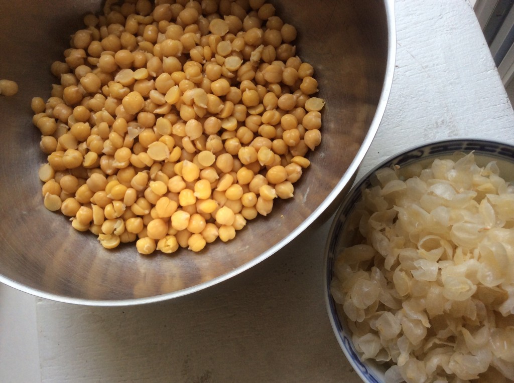 Enlever peau pois chiches